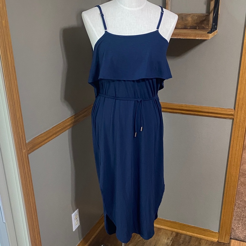 Emery Rose Navy Blue spaghetti strap Dress size medium
